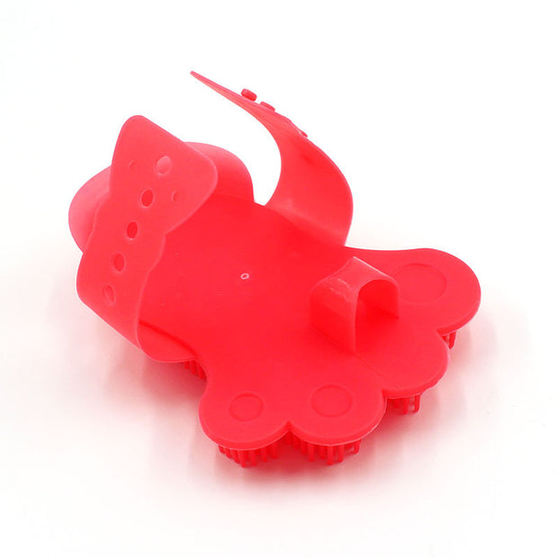 Foot-shaped Pet Dog Bathing Massage Brush