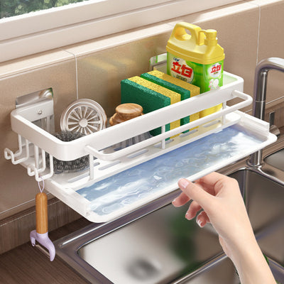 Kitchen Hanging Storage Rack Shelf Towel Sponge Drain