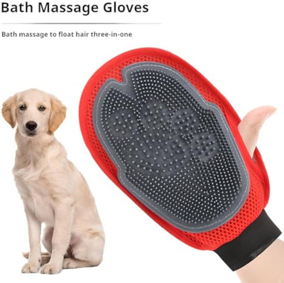 Pet Bathing Glove Pet Hair Glove Grooming Pet Hair Remover Mitt Pet Bathing Tool Cleaning Gloves Brush Gloves Are Combining A Cleaning Brush