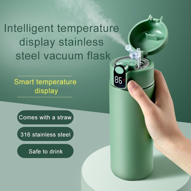 316 Stainless Steel Insulation Cup Large Capacity Children's Water Bottle With Straw