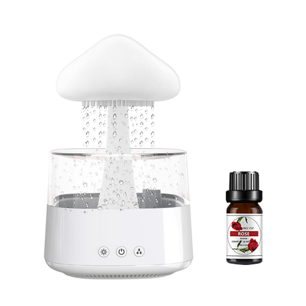 New Arrival Rain Cloud Humidifier Rain Drip Aromatherapy Essential Oil Air Diffuser 450ml 7 Colors Mushroom Humidifier