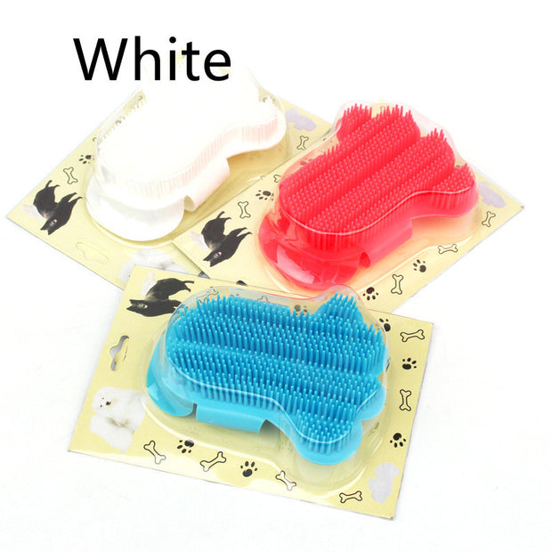 Foot-shaped Pet Dog Bathing Massage Brush