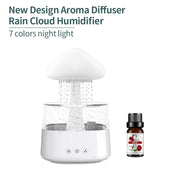 New Arrival Rain Cloud Humidifier Rain Drip Aromatherapy Essential Oil Air Diffuser 450ml 7 Colors Mushroom Humidifier