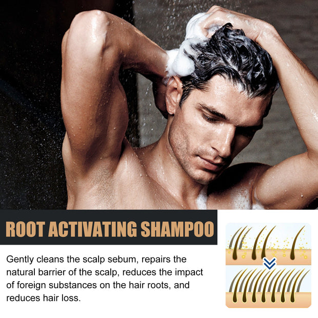 Root Activator Shampoo, Natural Hair Regrowth Shampoos, Unisex Hair Thickening Shampoo, Gently Shampoo For Men & Women, Nourishing Long Lasting Hair Care For Darker & Thicker Hair